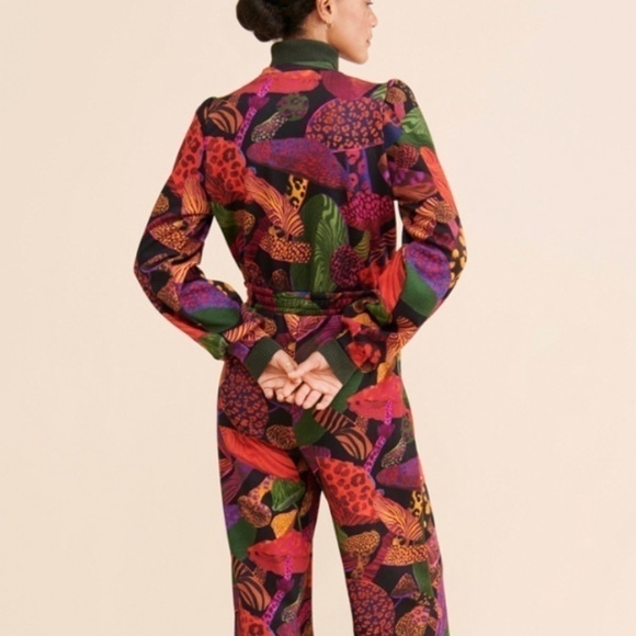 Farm Rio Leopard Mushroom Jumpsuit - Picture 11 of 13